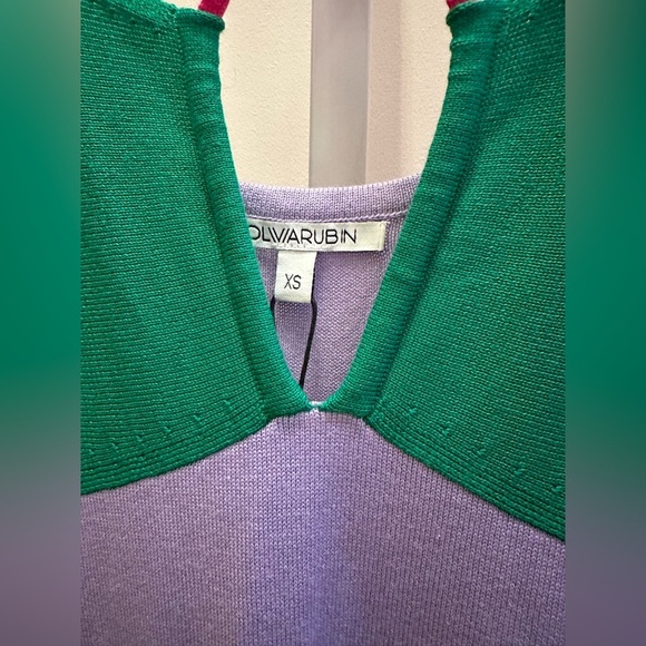 NWT Olivia Rubin Elliott XS Maxi Dress Colorblock Knit Empire Waist - Picture 10 of 13